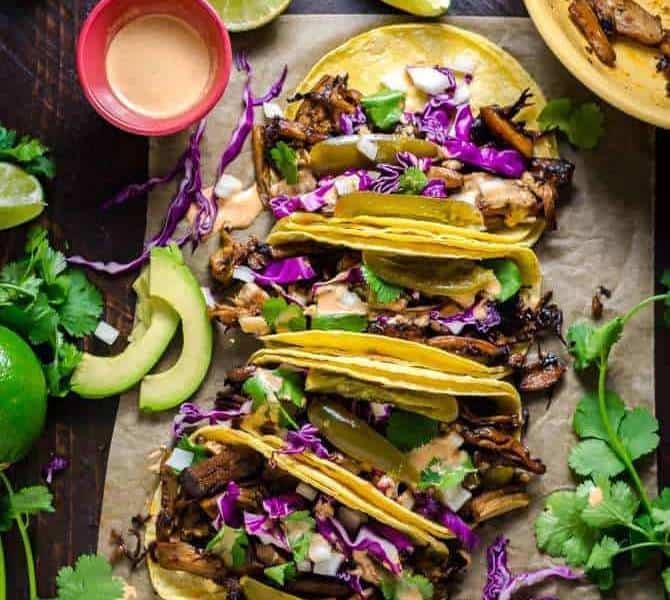 Oyster Mushroom Carnitas Tacos