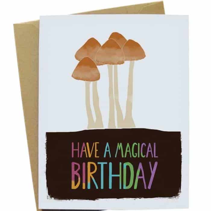 mushroom birthday card