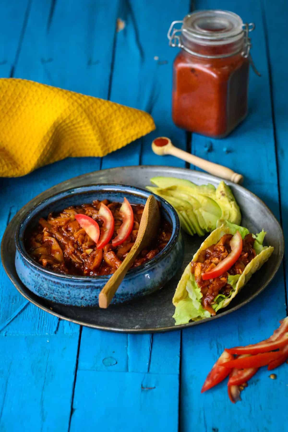 Pink Oyster Mushroom recipe - Tacos