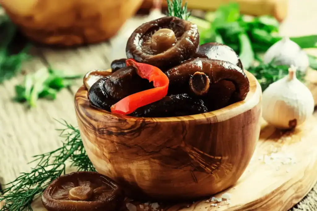 fermented, pickled shiitake mushroom recipe