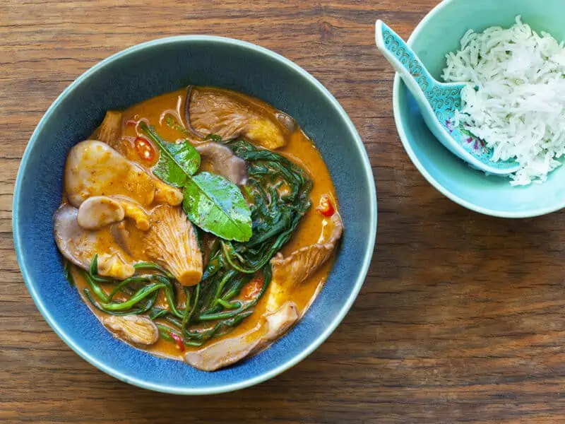 Oyster Mushroom Thai Red Curry