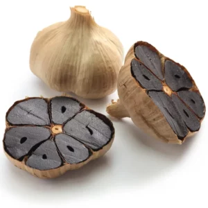 inside Black Garlic - cut in half