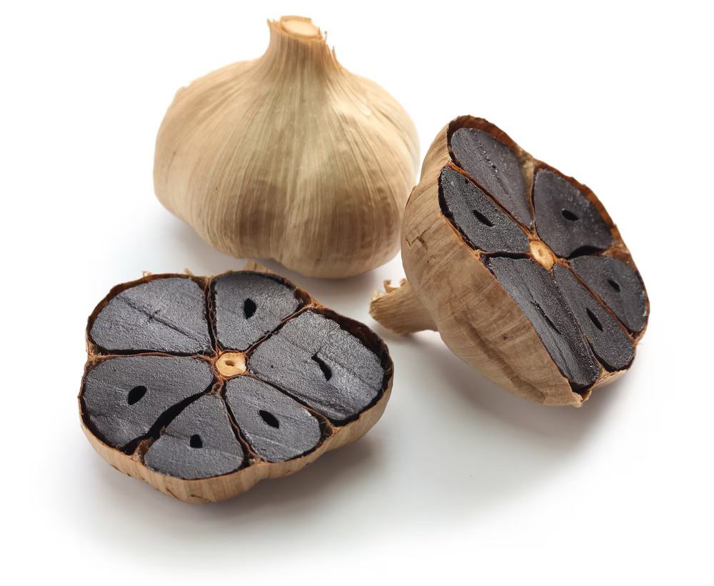 inside Black Garlic, cut in half