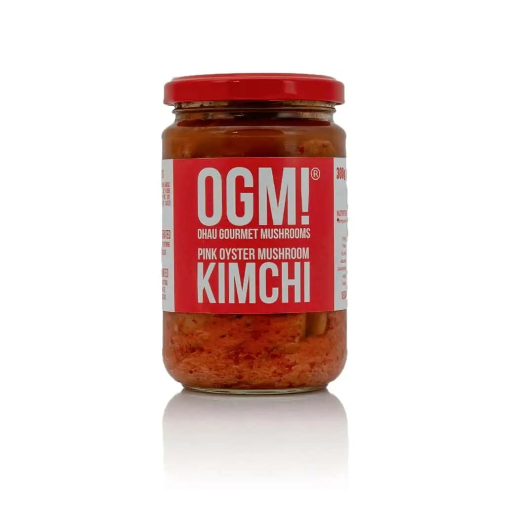 Kimchi made from Pink Oyster Mushrooms