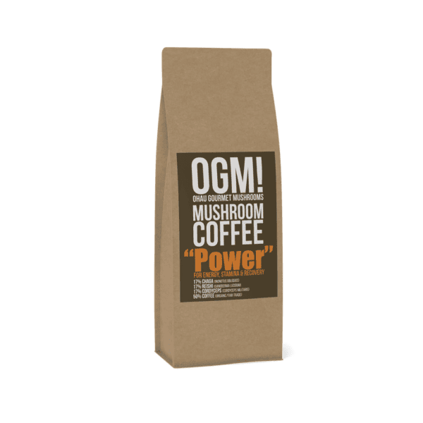 Power mushroom coffee with reishi cordyceps and chaga