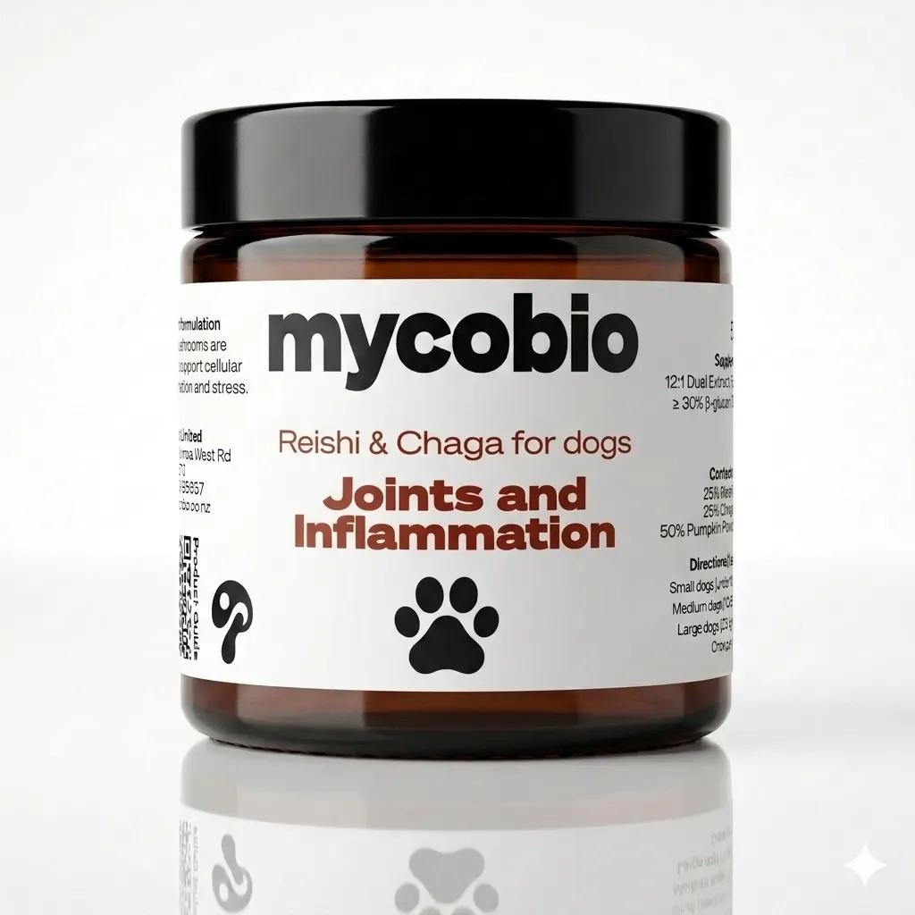Reishi and Chaga for dogs joints and inflammation